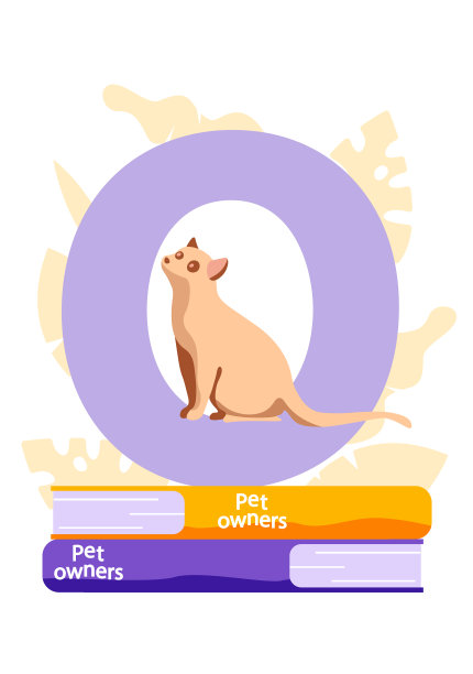 可爱的小猫坐在字母英语图片下载