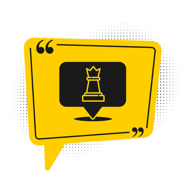 黑色象棋图标孤立在白色背景上图片下载