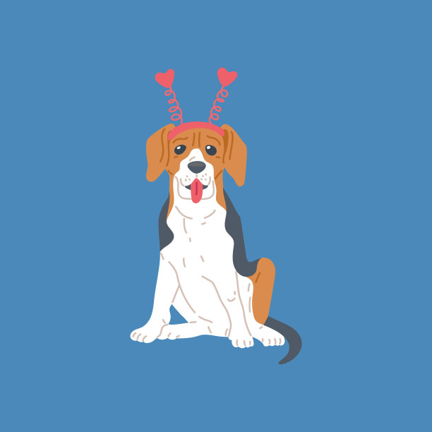 比格犬品种，可爱的宠物，纯种小狗，有棕色和黑色斑点。图片下载