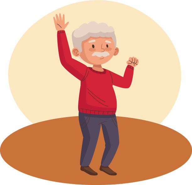 老人老年舞蹈人物图片下载