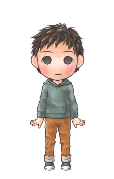 一个穿着连帽衫的男孩，全身毫无表情图片下载