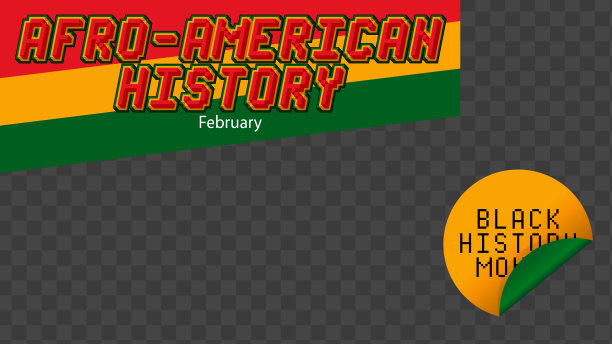 美国黑人的历史。黑人历史月横幅图片下载