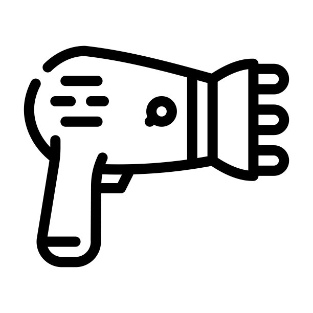 吹风机设备线图标矢量插图图片下载