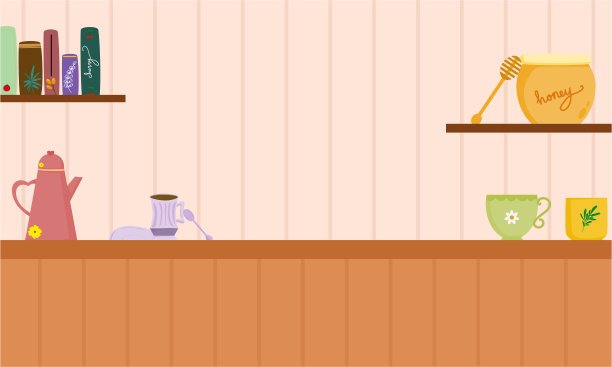 茶时间背景向量图片下载