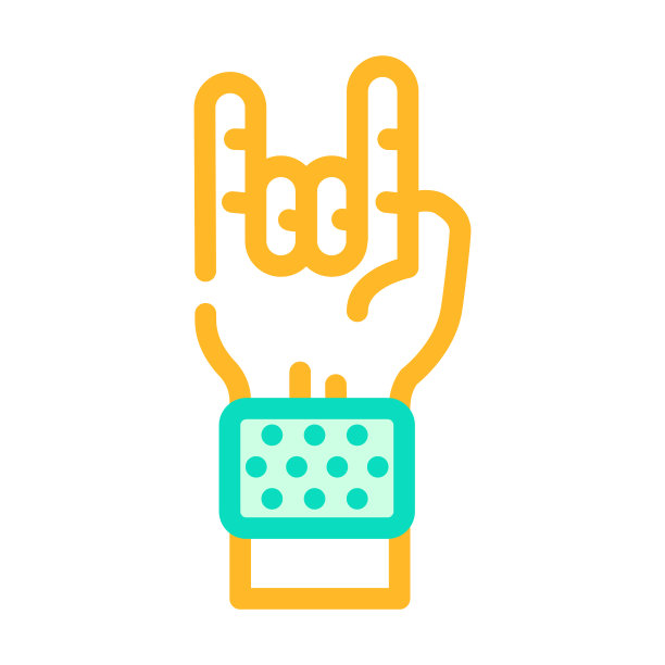 摇滚节日事件颜色图标矢量插图图片下载