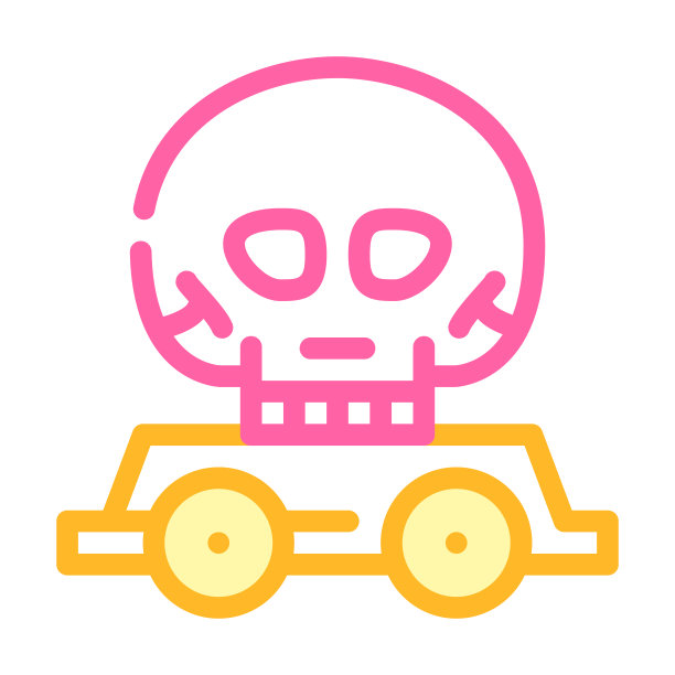 日死事件颜色图标矢量插图图片下载