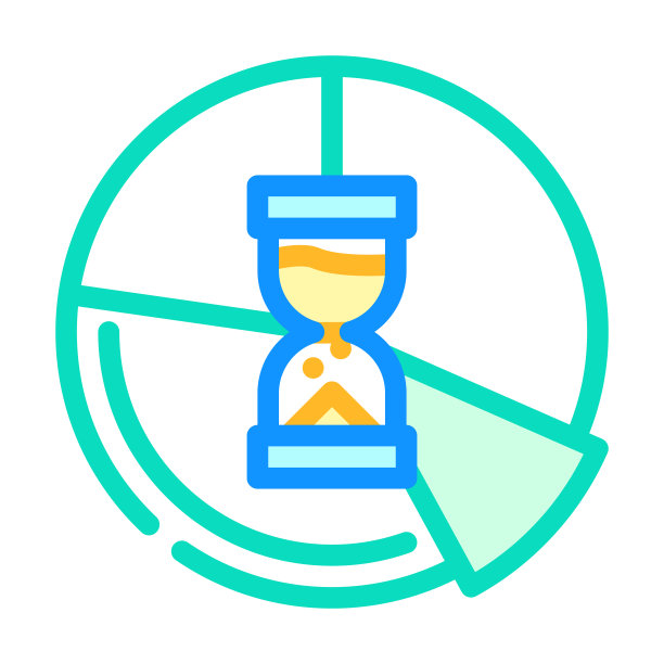 时间规划颜色图标矢量插图颜色图片下载