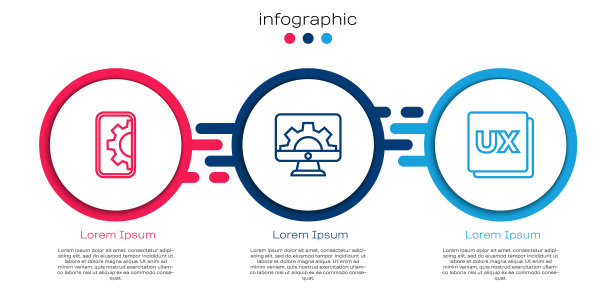 设置行Web开发、UI或UX设计。业务信息模板。向量图片下载
