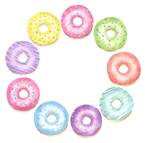 甜甜圈花环图片下载