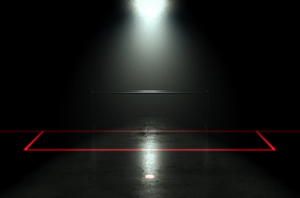 未来主义的照明足球球门图片下载