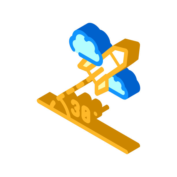 建模自学习等角图标矢量插图图片下载