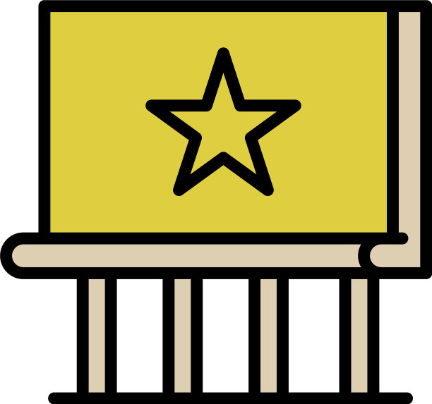 木凳户外广告图标轮廓风格图片下载