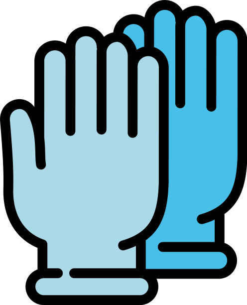 法医实验室手套图标轮廓风格图片下载