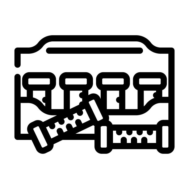 热卷发器线图标向量插图黑色图片下载