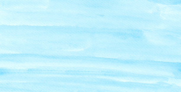 蓝色水彩背景，水彩画软纹理在湿白纸背景，抽象蓝色水彩插图横幅，墙纸图片下载