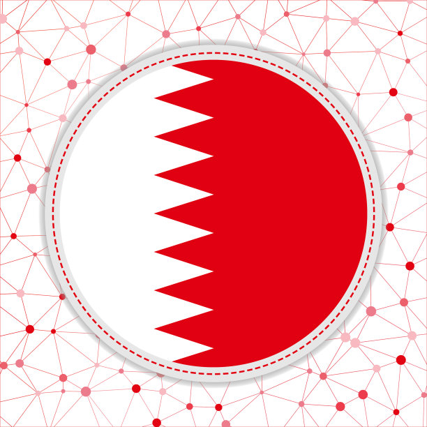 巴林旗与网络背景。图片下载