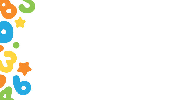 丰富多彩的和好玩的数字左边框背景。图片下载