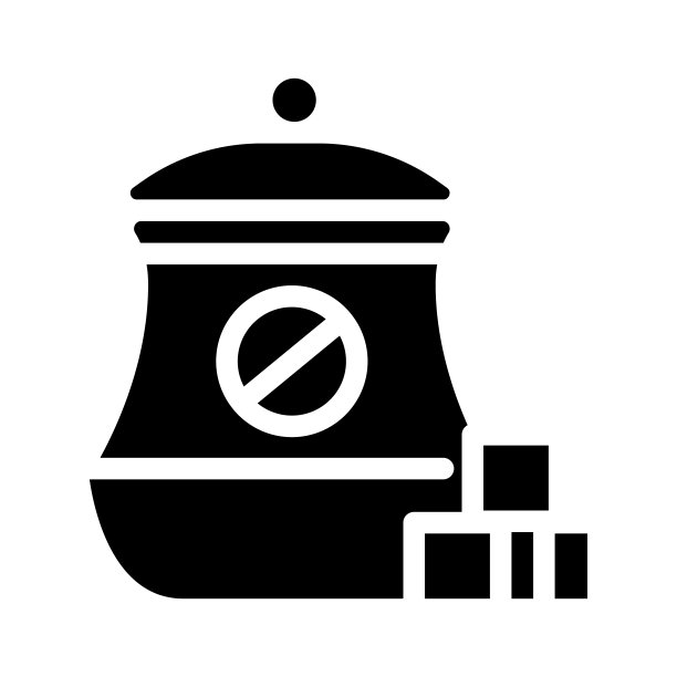 取消糖字形图标向量插图黑色图片下载