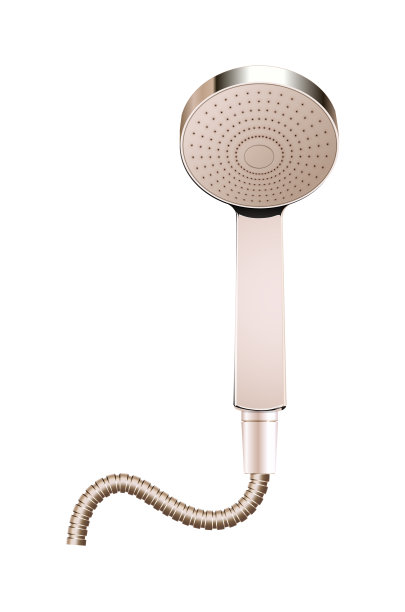 手持式淋浴喷头孤立的白色背景图片下载