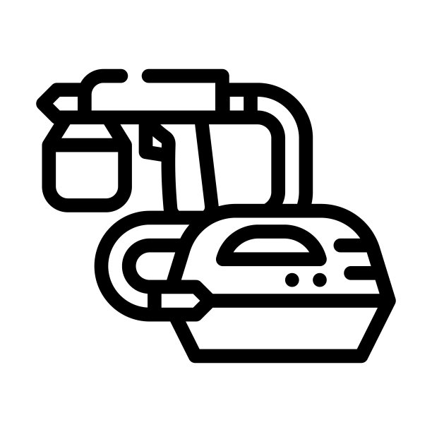 喷枪工具线性图标矢量图图片下载