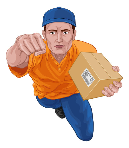 快递超级英雄快递包裹包裹图片下载