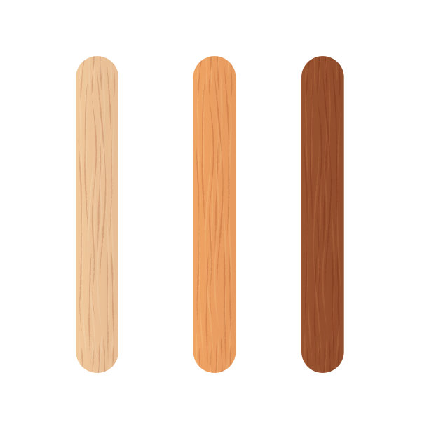 冰淇淋用的木棍。孤立的插图上的白色背景。图片下载