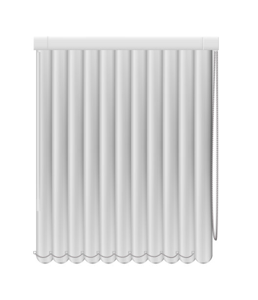 窗帘被隔离在白色的背景上图片下载