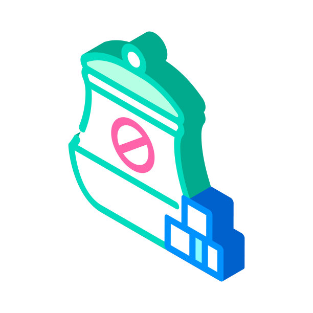 取消糖等距图标矢量插图颜色图片下载