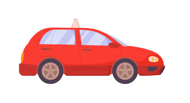 驾驶学校训练车孤立在白色图片下载