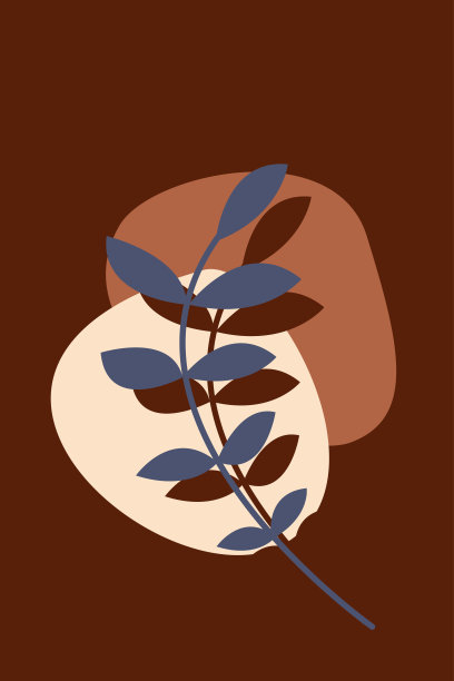 抽象极简的树枝图案背景。时髦的设计。图片下载