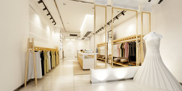 时装店的3D渲染图片下载