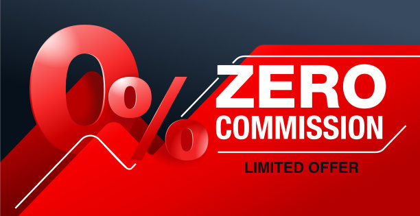 零佣金网站横幅或传单模板图片下载