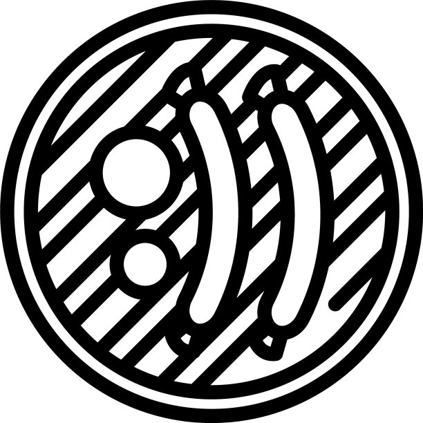 烤午餐图标轮廓风格图片下载