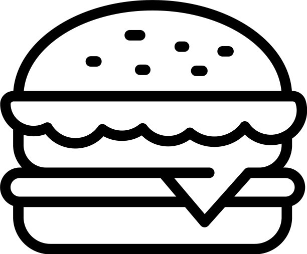 汉堡包图标轮廓样式图片下载