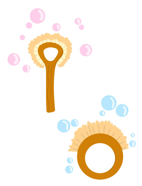 环保的天然木柄刷，用于洗碗。生态友好的产品。孤立的图片与肥皂泡。图片下载