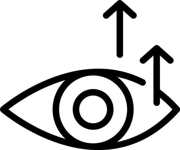 上眼图标轮廓风格图片下载