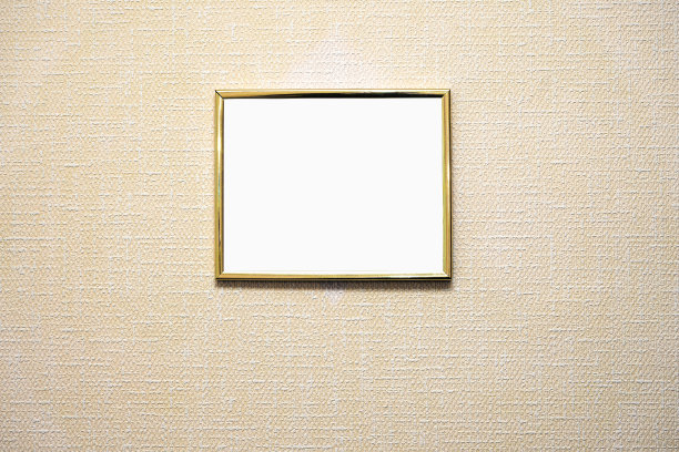 空白的白色图片在黄金框架与空白的地方为模型图片下载