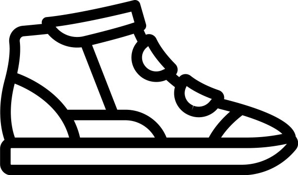 冬季运动鞋图标轮廓风格图片下载