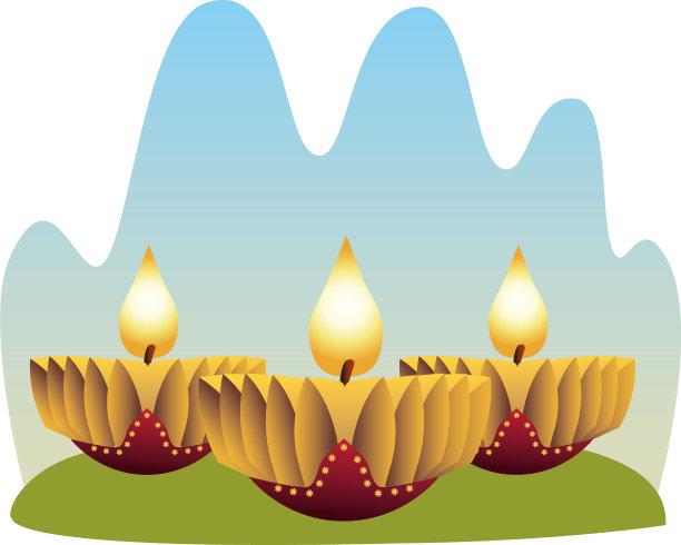 印度教点燃金色的圣像图片下载