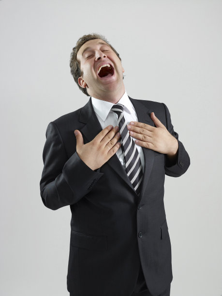 商人做快乐的手势图片下载