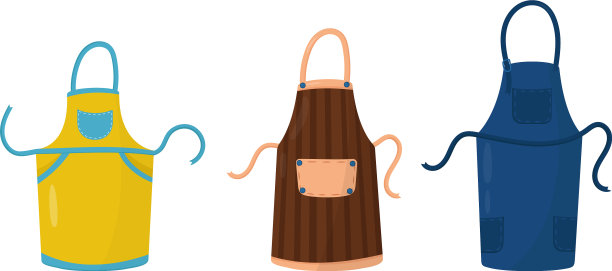 厨房围裙作为烹饪服装有口袋和图片下载