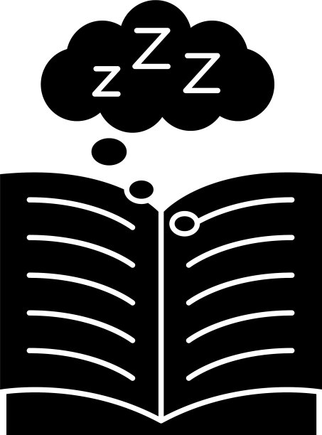 书翻开用失眠症z字母剪影风格图片下载