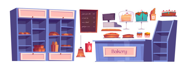 烘焙产品及烘焙室内用品套装图片下载