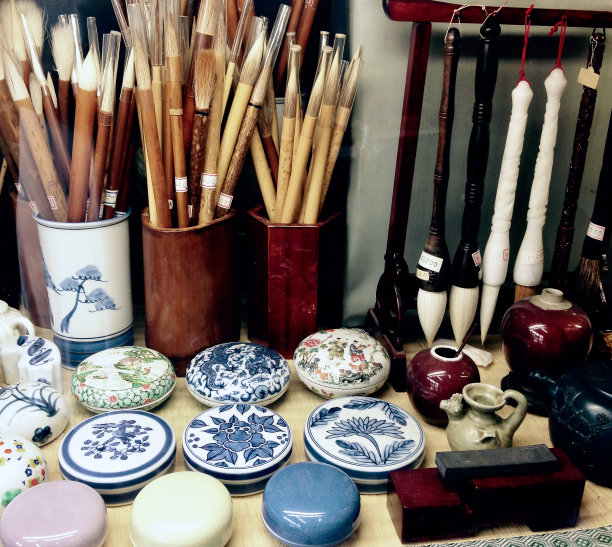 艺术材料出售在日本商店-京都图片下载