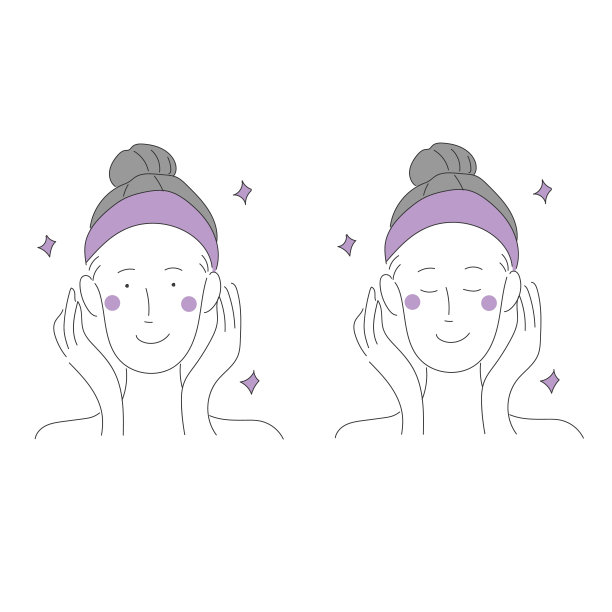 插图设置的妇女做皮肤护理图片下载