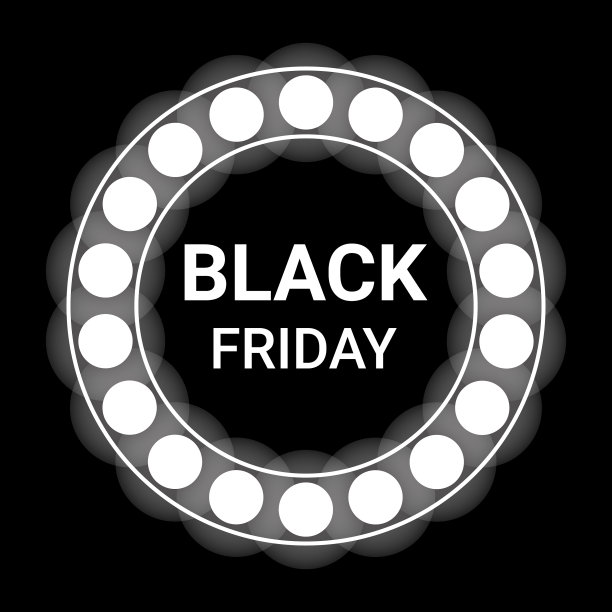 黑色星期五促销题词文字设计图片下载
