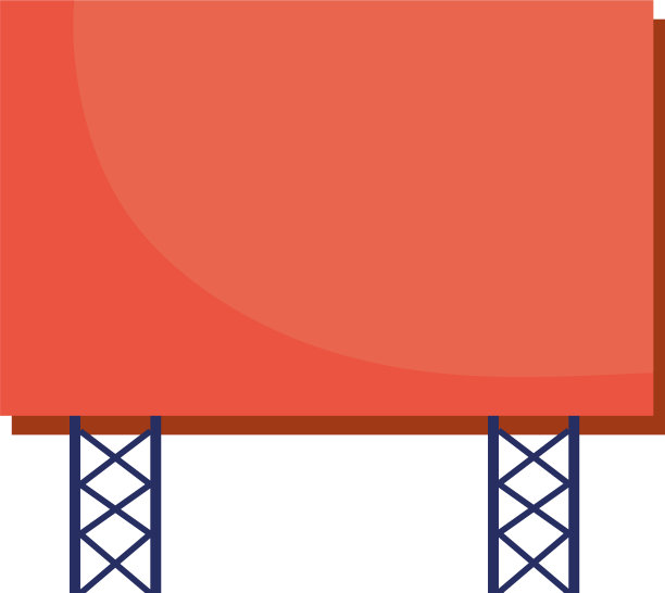 广告牌横幅宣传孤立图标图片下载