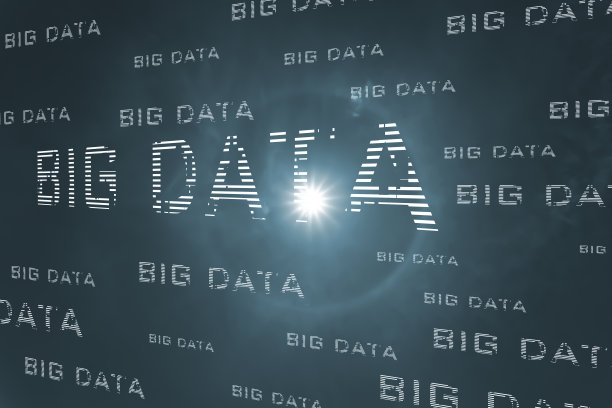 大数据科幻文字图形上的日晕背景，3d渲染图片下载