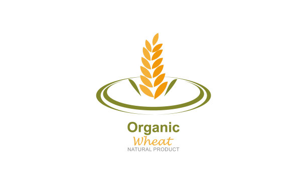 大米有机谷物产品食品标志图片下载