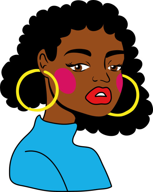 黑人女性波普艺术风格的偶像图片下载